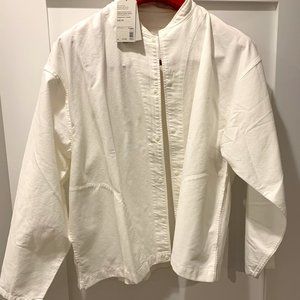 Muji Heavy Weight White Oxford Stand Collar Shirt